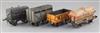 A Wood & Co open wagon, 12T, no.300, in orange, a B.P. Petrol tanker, no.1098, in brown and orange,                                    