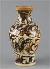 Frank A Butler and Eliza Simmance (?) for Doulton Lambeth, a seaweed design baluster vase, dated 1874 18cm                             