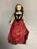 A costume doll, bisque shouler plate, height 25cm                                                                                                                                                                           