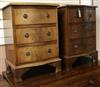 A pair of serpentine mahogany bedside chests W.51cm                                                                                    