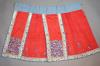 A 19th century Chinese red ground silk skirt                                                                                                                                                                                