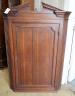 A George III oak hanging corner cabinet, width 85cm, depth 47cm, height 127cm                                                                                                                                               
