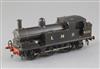 A Leeds Model Co 0-6-2 LMS tank locomotive, number 6533, black livery, 3 rail, overall 23cm                                            