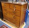 A George III mahogany chest of drawers W.115cm                                                                                         