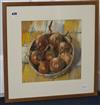 Jane Hope, pastel, "Onions", signed and dated 2004, 28 x 28cm                                                                          