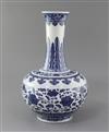 A Chinese blue and white bottle vase, Guangxu six character mark and of the period (1875-1908), h. 37cm                                