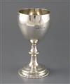 A George III silver pedestal goblet by, Aldridge & Green, 7 oz.                                                                        