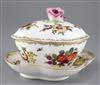 A Helena Wolfsohn, Dresden small tureen, cover and stand, late 19th century, total length 23.5cm                                       