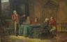 Continental School, oil on canvas, 18th century drawing room scene, signed, 60 x 90cm                                                                                                                                       