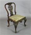 A George III Irish mahogany dining chair, W.2ft 1in. H.3ft 1.5in.                                                                      