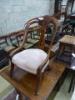 A Victorian mahogany open frame nursing chair                                                                                                                                                                               