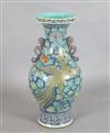 A massive Chinese doucai 'phoenix' vase, Jiaqing period (1796-1820), H. 77.5cm                                                         
