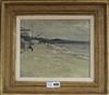 Gevork Simone Avakian, oil on board, Beach scene, inscribed verso, 24 x 28in.                                                          