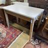 A Victorian rectangular pine marble top table, fitted drawer, width 101cm, depth 59cm, height 78cm                                                                                                                          