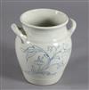 A Rostrand two handled cream glazed vase, height 10in.                                                                                 