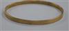 A 9ct gold plated metal core bangle.                                                                                                   