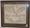 The West Indies Islands: Grenada, Tobago, Trinidad & Curacao (four maps on one sheet - Thomson New General Atlas 1816)                 