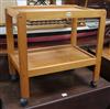 A modern teak two tier trolley W.72cm                                                                                                  