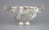 A Victorian silver two-handled footed bowl                                                                                                                                                                                  