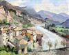 § Georges Robin (1903-2003) Entrevaux, Basses Alpes 13 x 16in.                                                                         