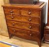 A Victorian mahogany chest of drawers W.104cm                                                                                          