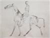 § Dame Elisabeth Frink R.A. (1930-1993) Grey Rider 22.5 x 29.75in.                                                                     