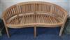 A hardwood garden bench W.160cm                                                                                                        