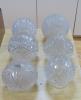 A collection of circular cut glass table lamp shades (6)                                                                                                                                                                    