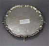 A 1930's silver salver, Edward Barnard & Sons Ltd, 11 oz.                                                                              