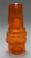 An amber glass Whitefriars vase height 29cm                                                                                            