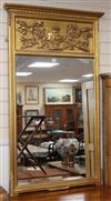 A Neoclassical style gilt overmantel mirror W.86cm                                                                                     