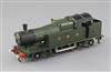 A scratch built O gauge 2-4-2 GWR locomotive, number 3602, green livery, 2 rail, 26cm                                                  