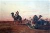 William Luker (1828-1905) Arabs and camels in an encampment 12 x 18in.                                                                 