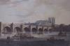 Stadler after Farington, coloured aquatint, Westminster Bridge including Westminster Hall and Abbey, overall 45 x 64cm                                                                                                      