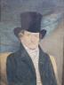 Miss Sarah Biffen (1784-1850), watercolour, Portrait of Samuel Williams Senior 1833, inscribed verso, 30 x 10cm                                                                                                             