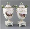 A pair of Meissen pot pourri vases and covers, late 19th century, height 32cm, some restoration                                        