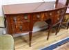 A William Tillman mahogany bowfront sideboard W.138cm                                                                                  