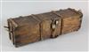 A large stage prop wooden rifle musket box                                                                                             