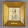 Attributed to Henry Eldridge (1769-1821), Portrait of J.M.W. Turner (1775-1851), watercolour over graphite, 10.5 x 9.5cm                                                                                                    