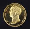 A cased 1920's Harrovian Joseph Neeld 18ct gold prize medal, awarded to B.A. Maples, 1924, 45mm.                                       