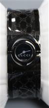 A lady's black steel Gucci Twirl quartz wrist watch, model no. YA1125531,                                                              