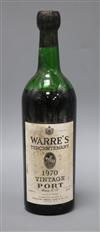 Eight bottles of 1970 Warres vintage port                                                                                              