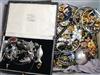 A quantity of assorted costume jewellery and other ites including small silver.                                                        