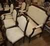 A Louis XVI style 5-piece walnut salon suite                                                                                           