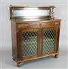 A William IV brass mounted rosewood chiffonier, W.3ft 6in. D.1ft 6in. H.4ft                                                            