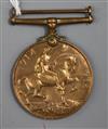 A World War I bronze War medal awarded to no.74243. Chinese L.C.                                                                       