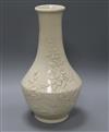 A Chinese blanc de chine vase height 36cm                                                                                              