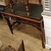 A 19th cnetury French rosewood writing table W.111cm                                                                                   