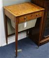 A George III satinwood work table W.49cm                                                                                               