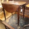 A George III mahogany oval topped Pembroke table W.74cm                                                                                